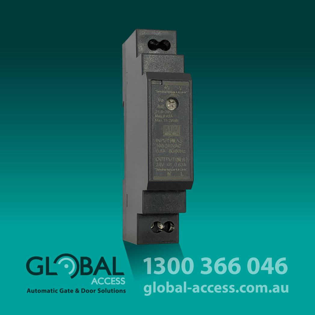 15W 24V  DIN Rail Power Supply – Global Access